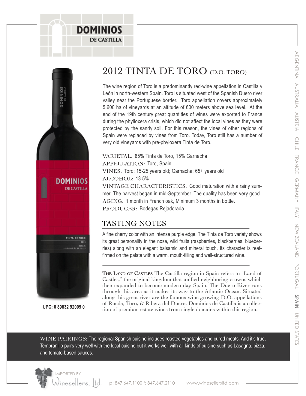 2012 Tinta De Toro (Do Toro)