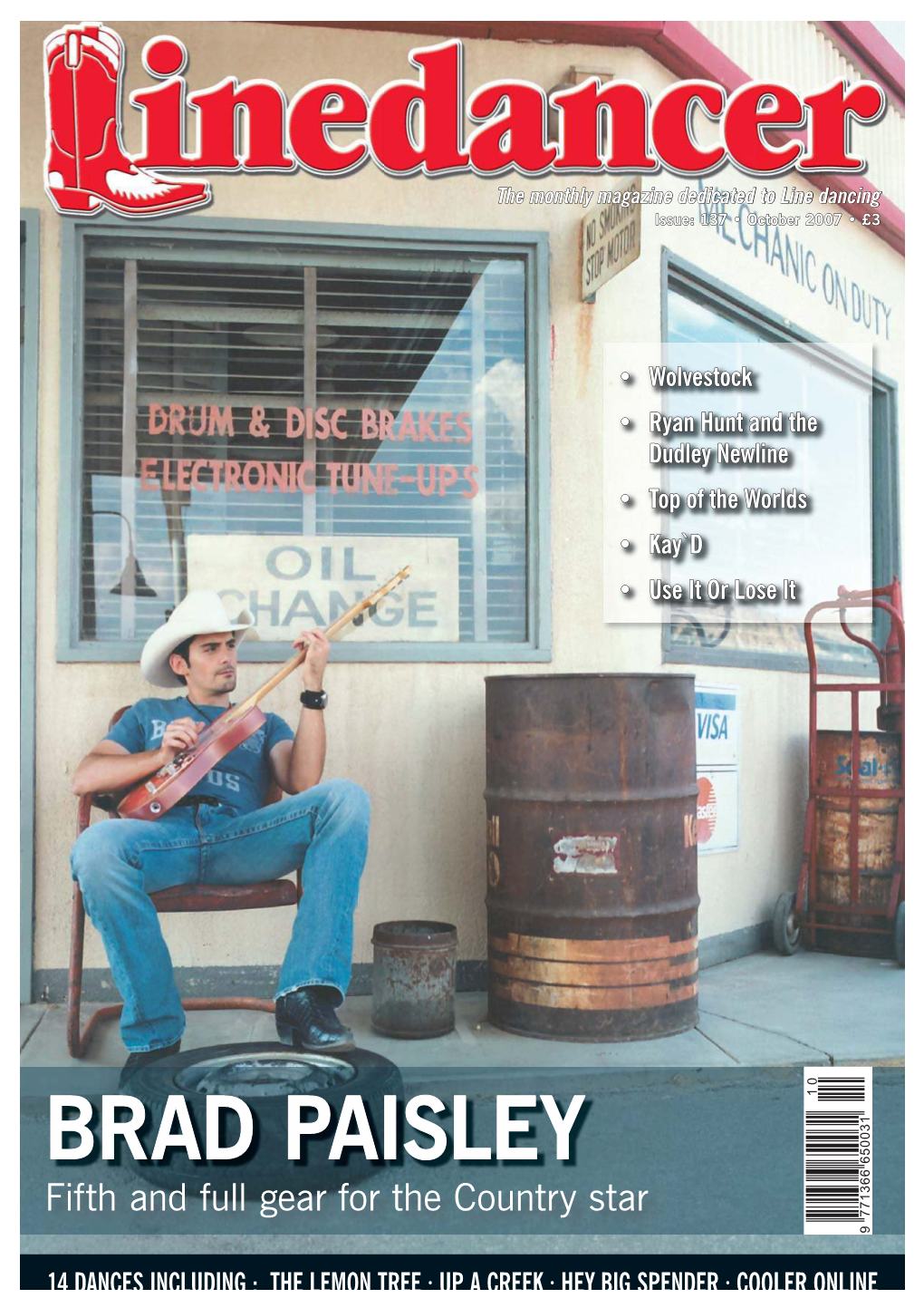 BRAD PAISLEY 10 Fifth and Full Gear for the Country Star 9 771366 650031