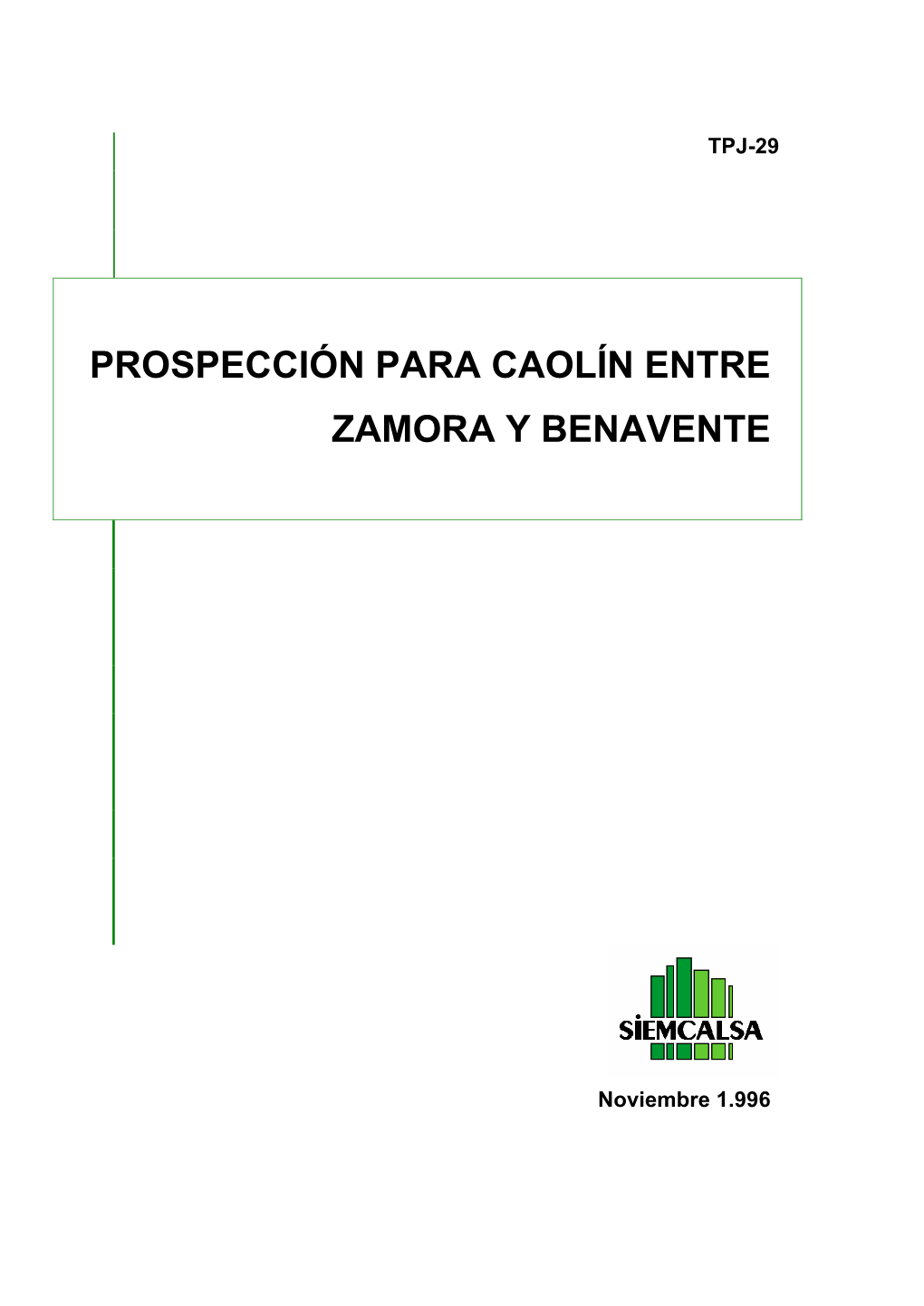 Prospección Para Caolín Entre Zamora Y Benavente