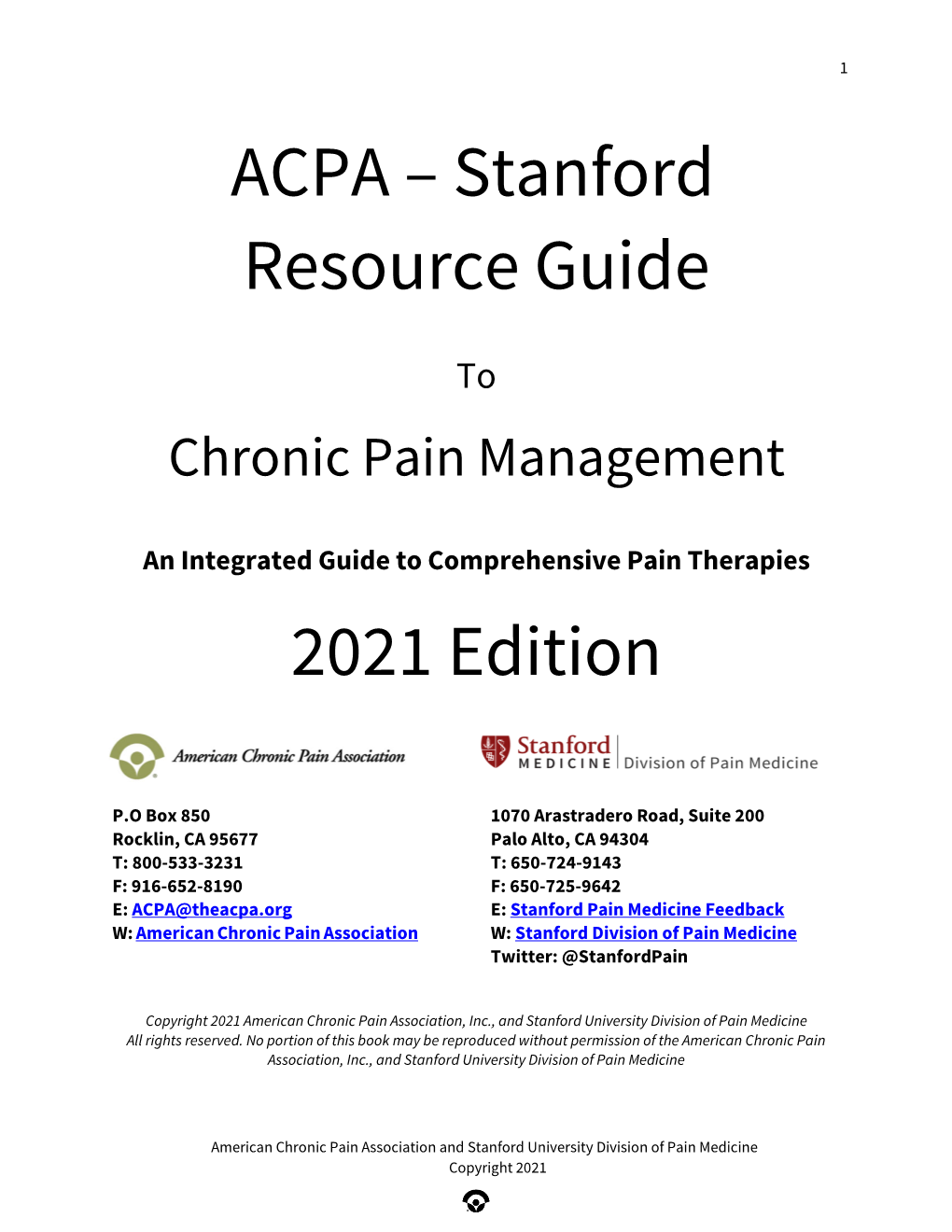 ACPA – Stanford Resource Guide 2021 Edition