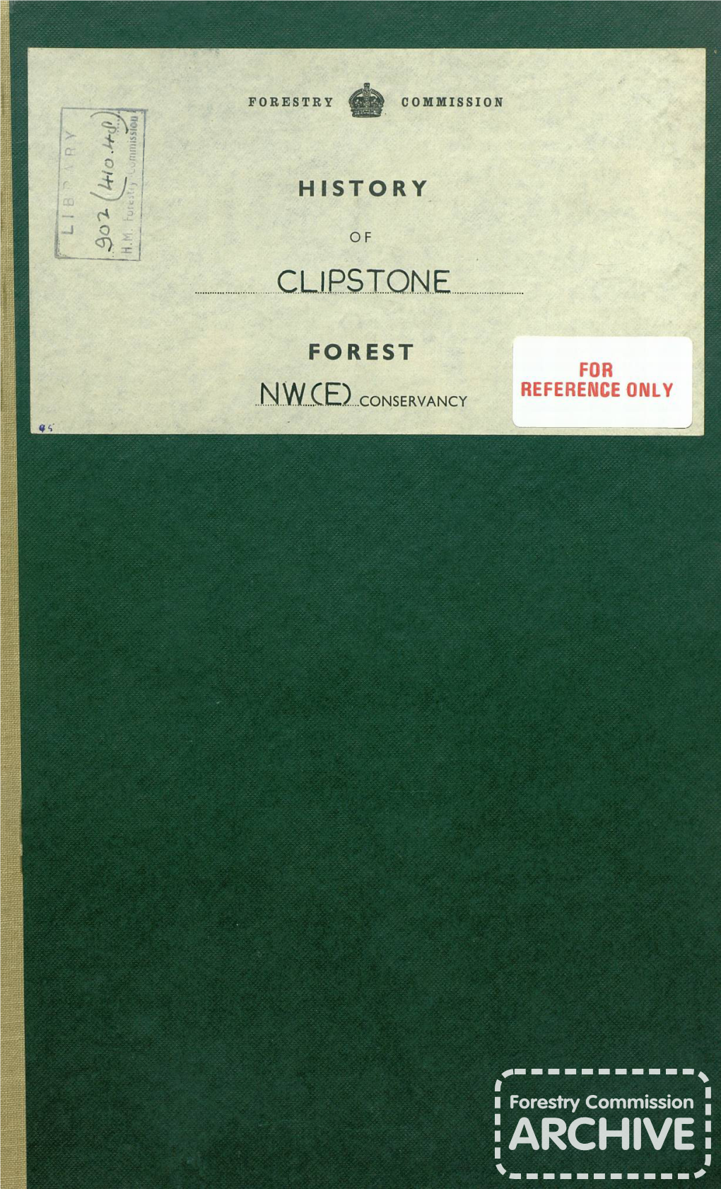 History of Clipstone Forest 1928-1951. North West (England)