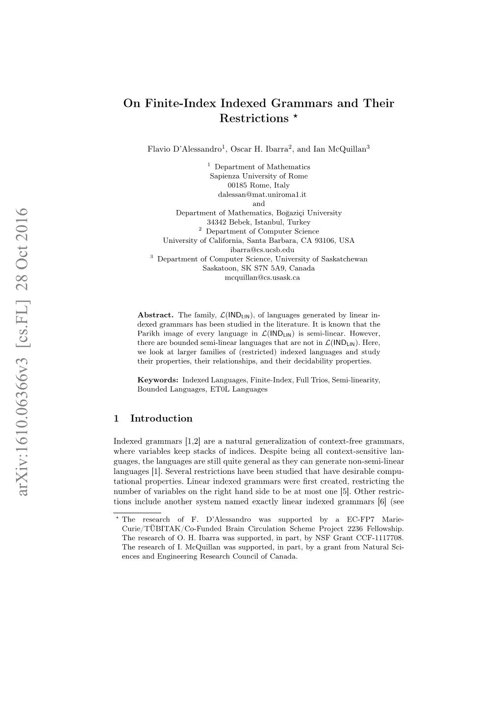 On Finite-Index Indexed Grammars and Their Restrictions 3