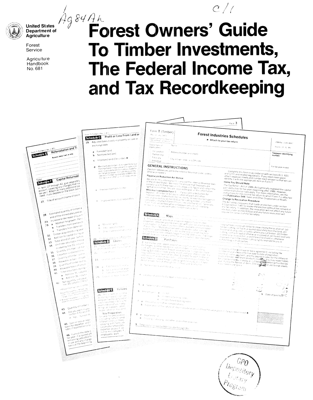 Forest Owners' Guide to Timber Investments, the Federal Income Tax, and Tax Recordkeeping