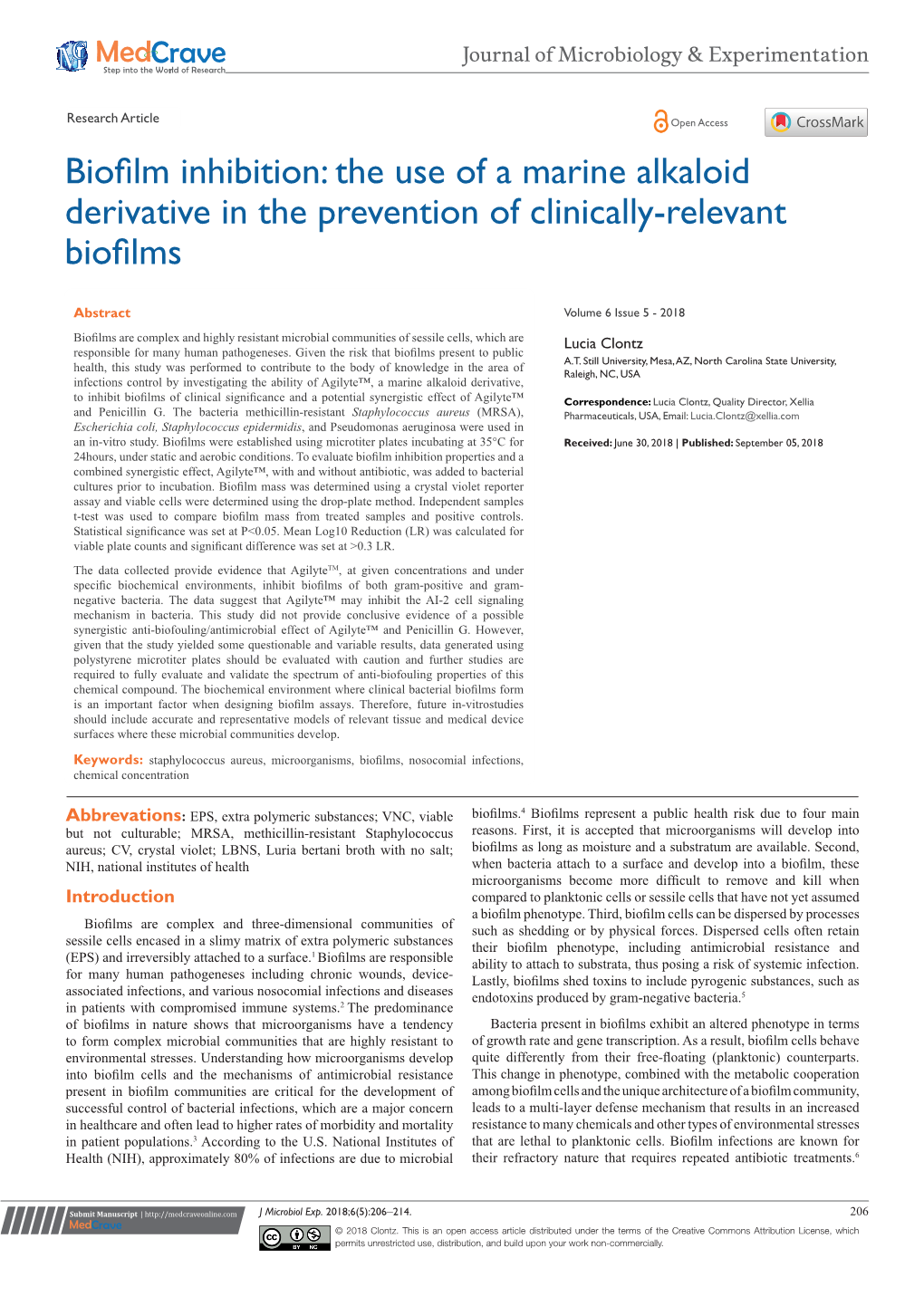 Biofilm Inhibition: the Use of a Marine Alkaloid Derivative in the Prevention of Clinically-Relevant Biofilms