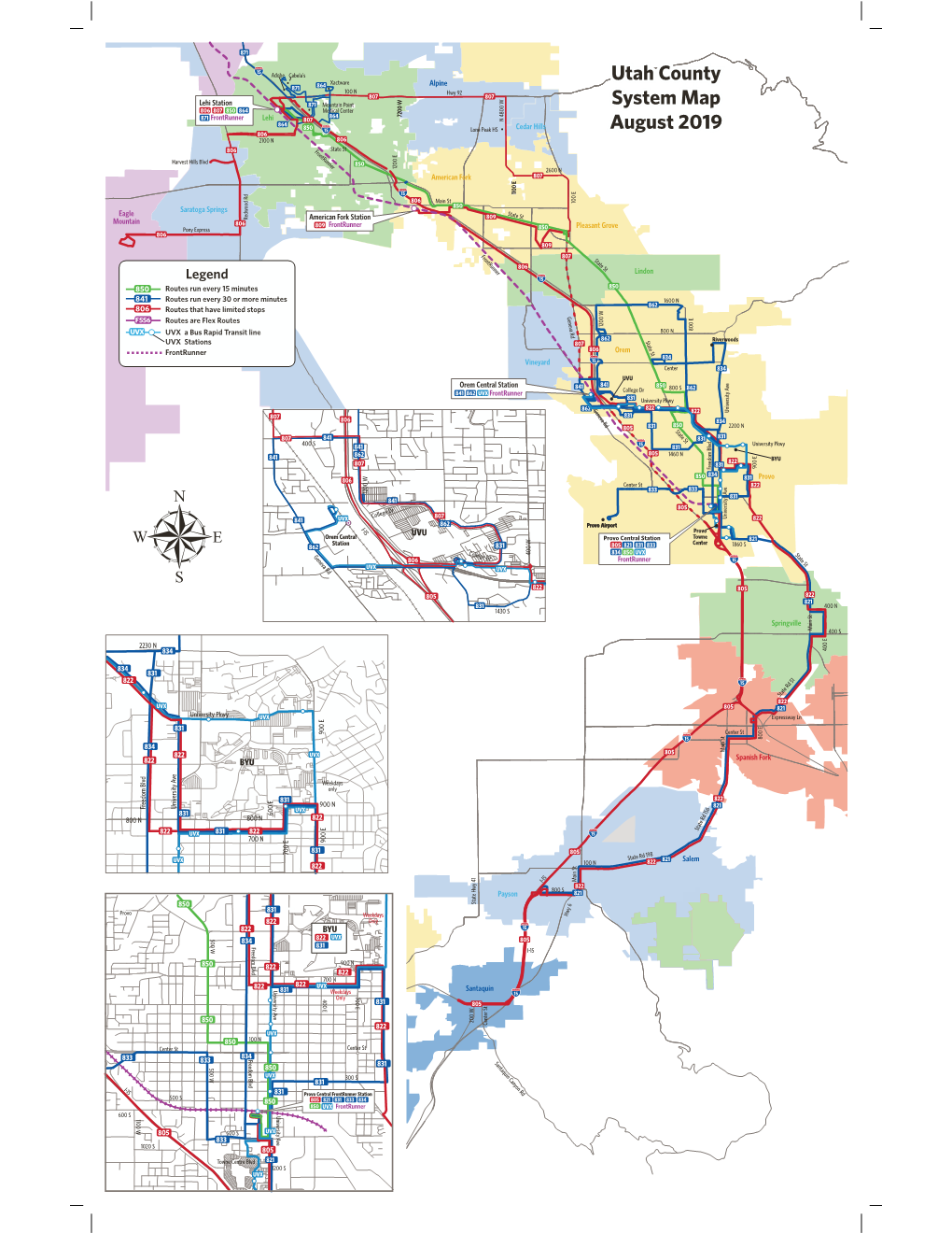 Utah County System Map August 2019