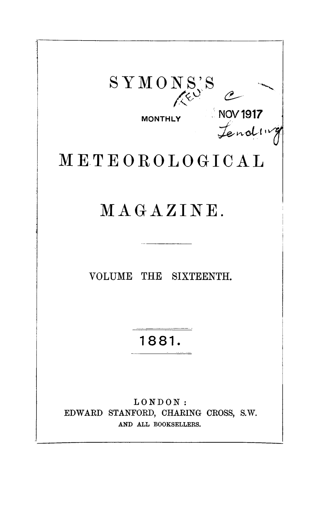 Symons's Meteorological