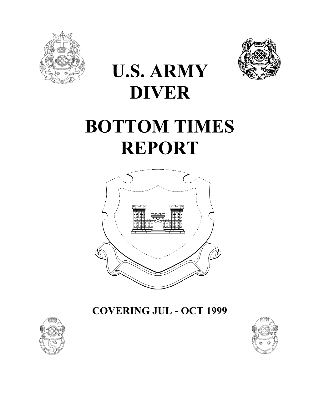U.S. Army Diver Bottom Times Report