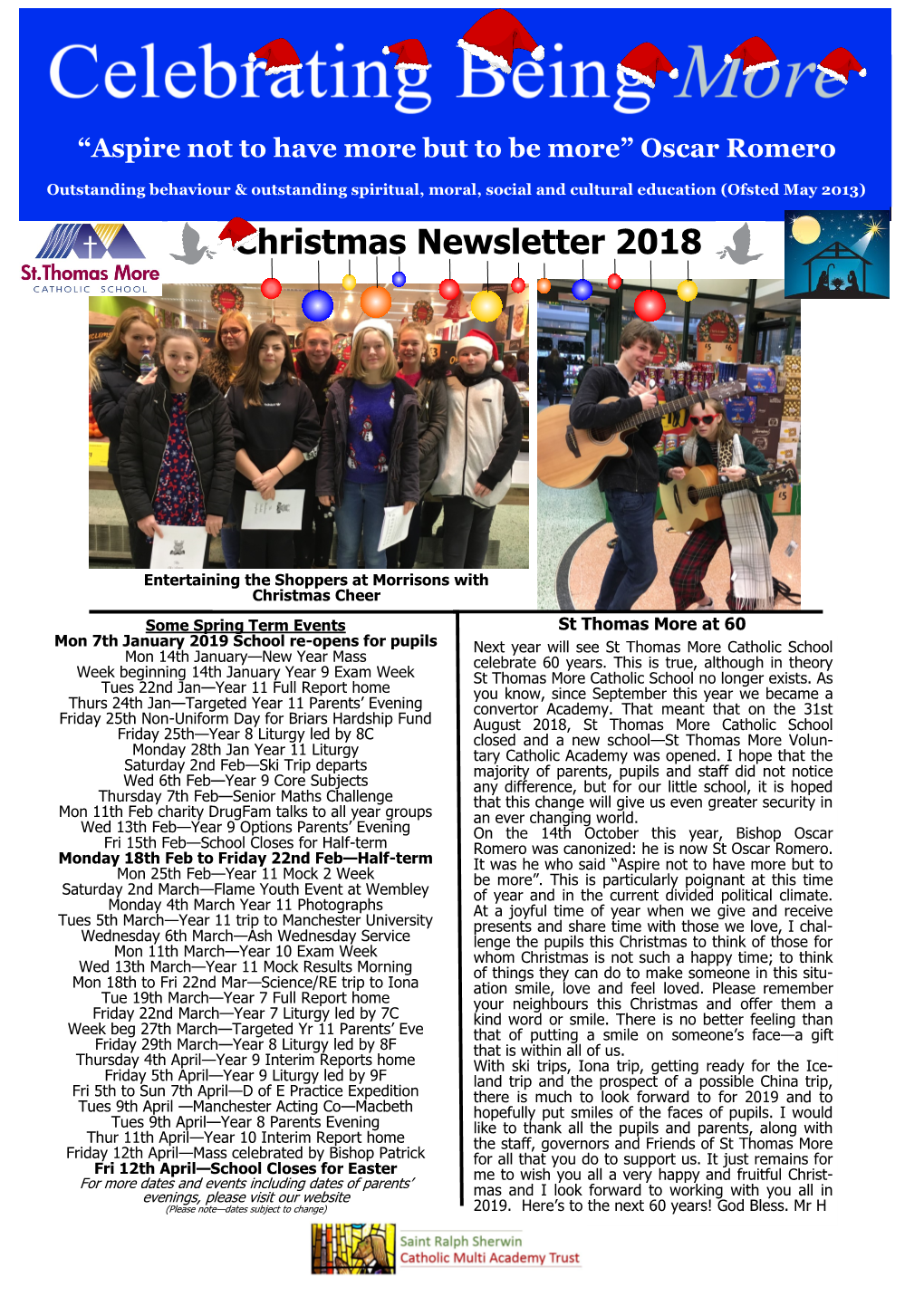 Christmas Newsletter 2018