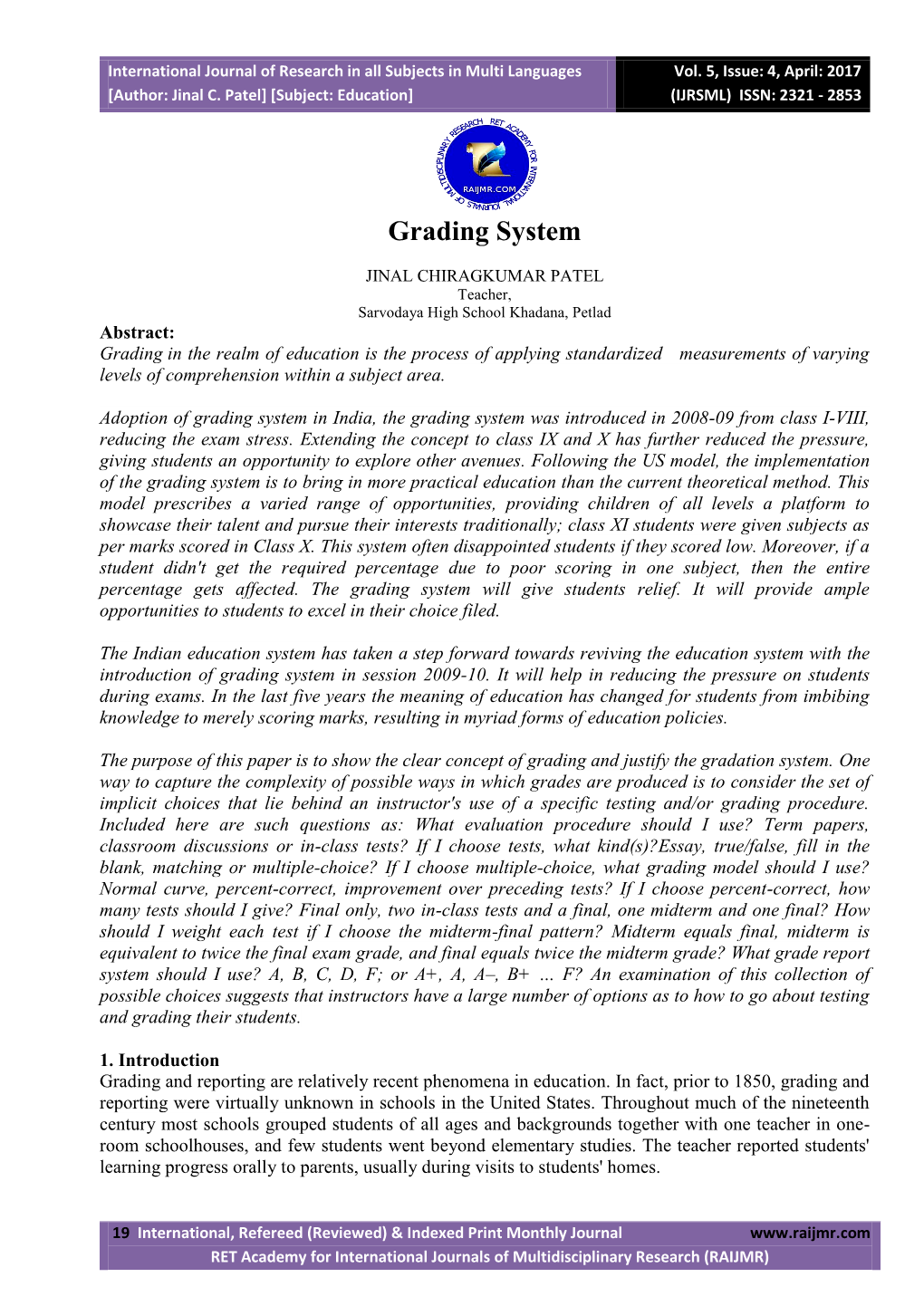 Grading System