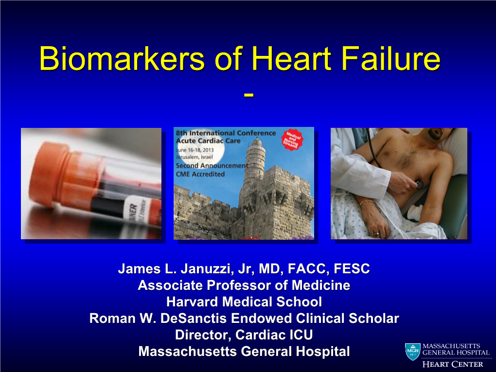 Advances in Biomarker Testing for Heart Failure