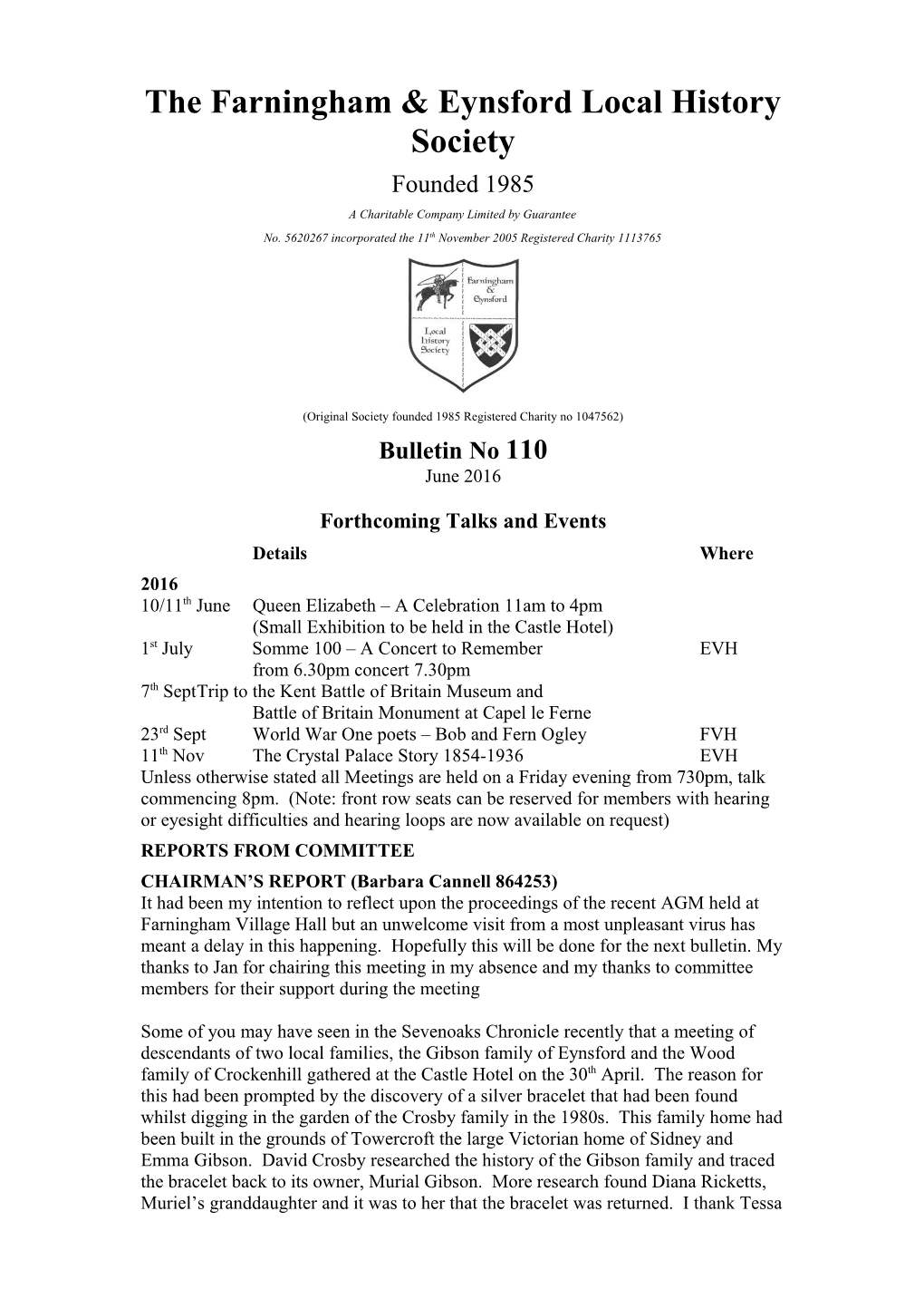 The Farningham & Eynsford Local History Society