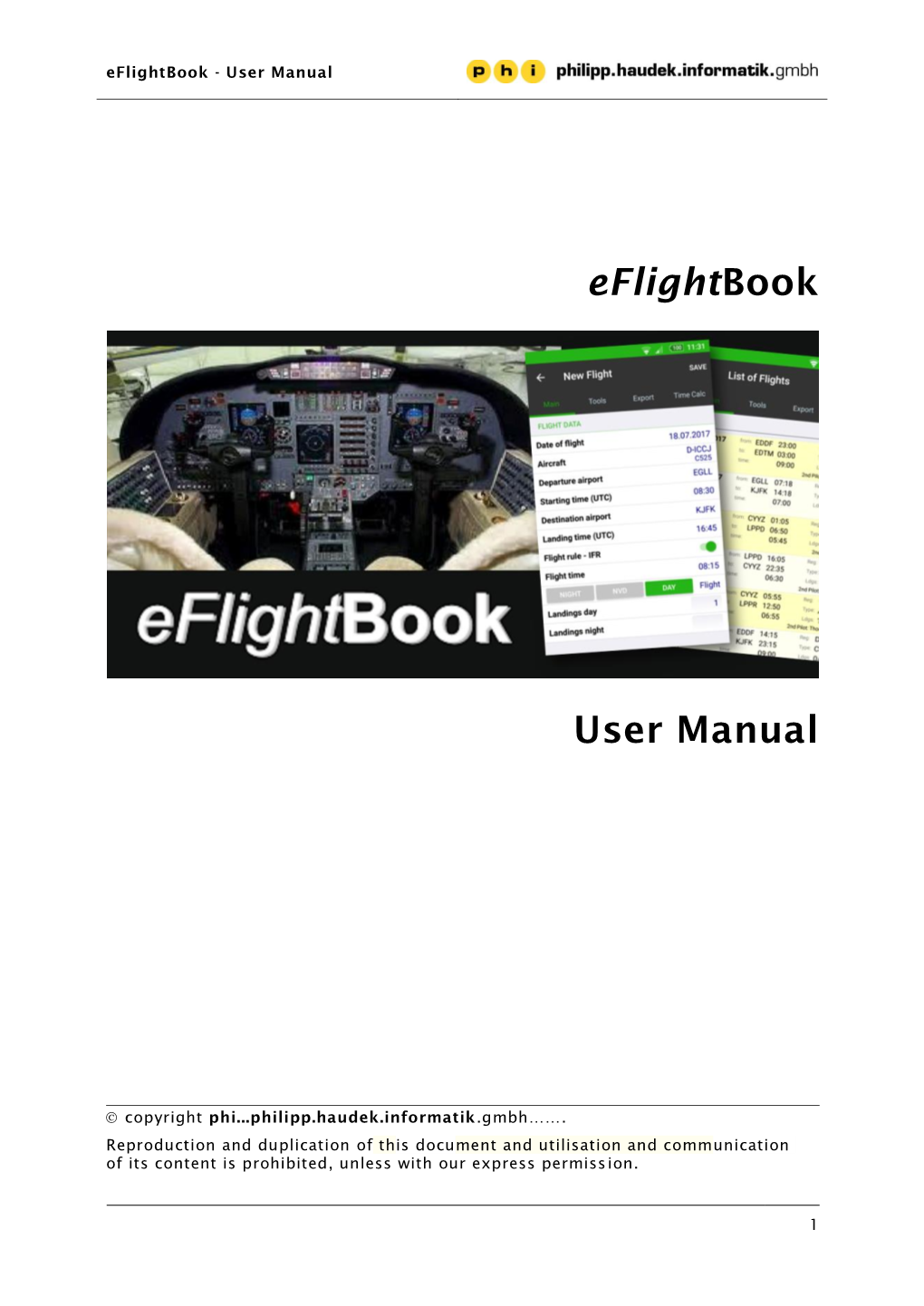 Eflightbook User Manual