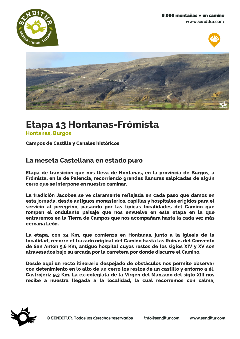 Etapa 13 Hontanas-Frómista.SENDITUR