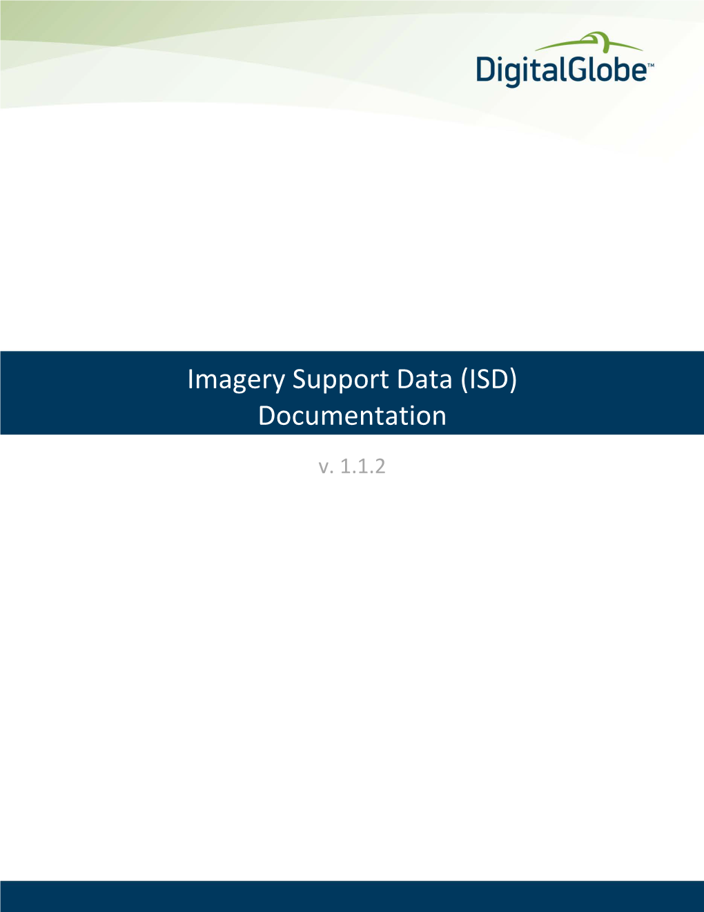 Imagery Support Data (ISD) Documentation