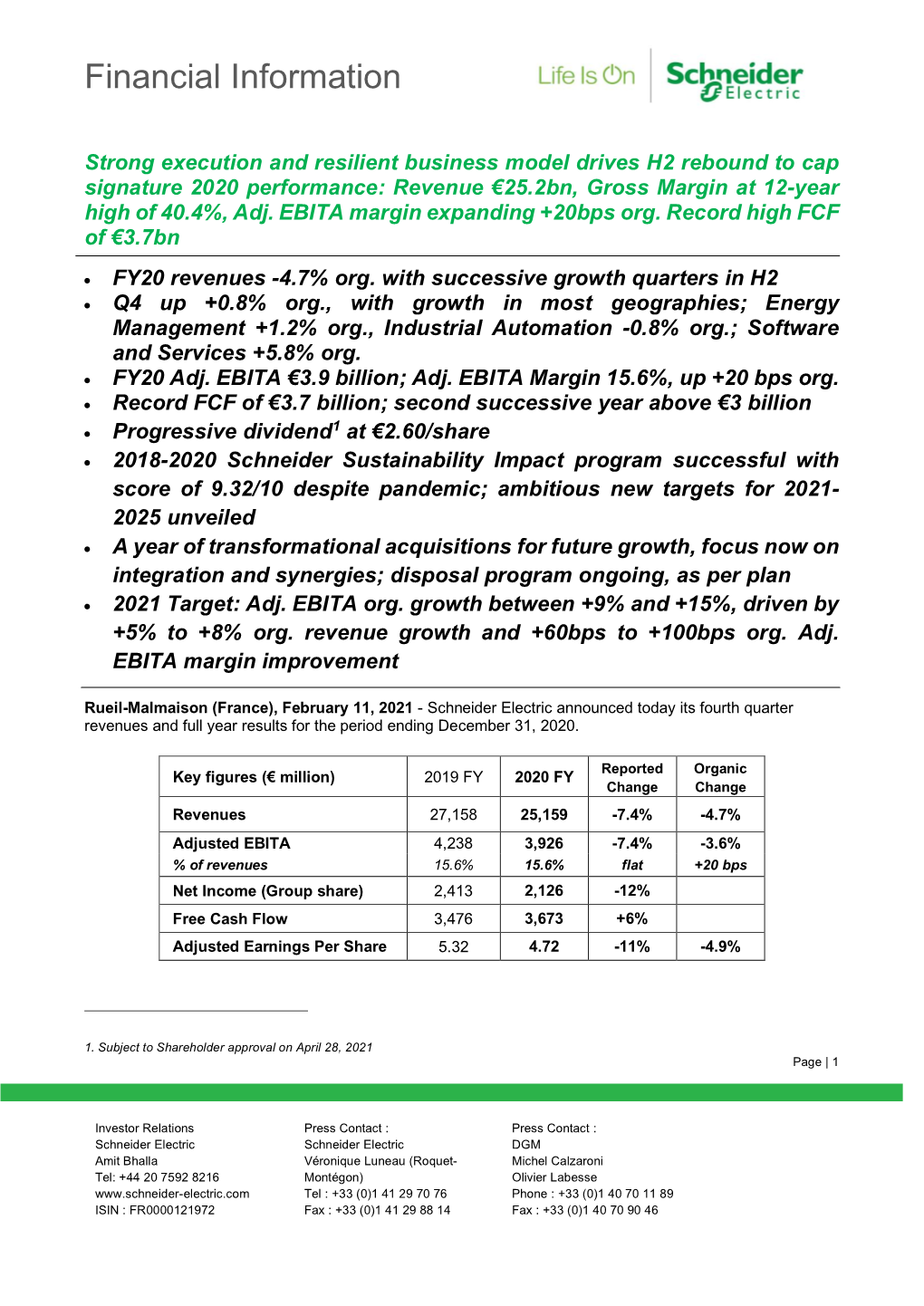 2020 Full-Year Financial Results