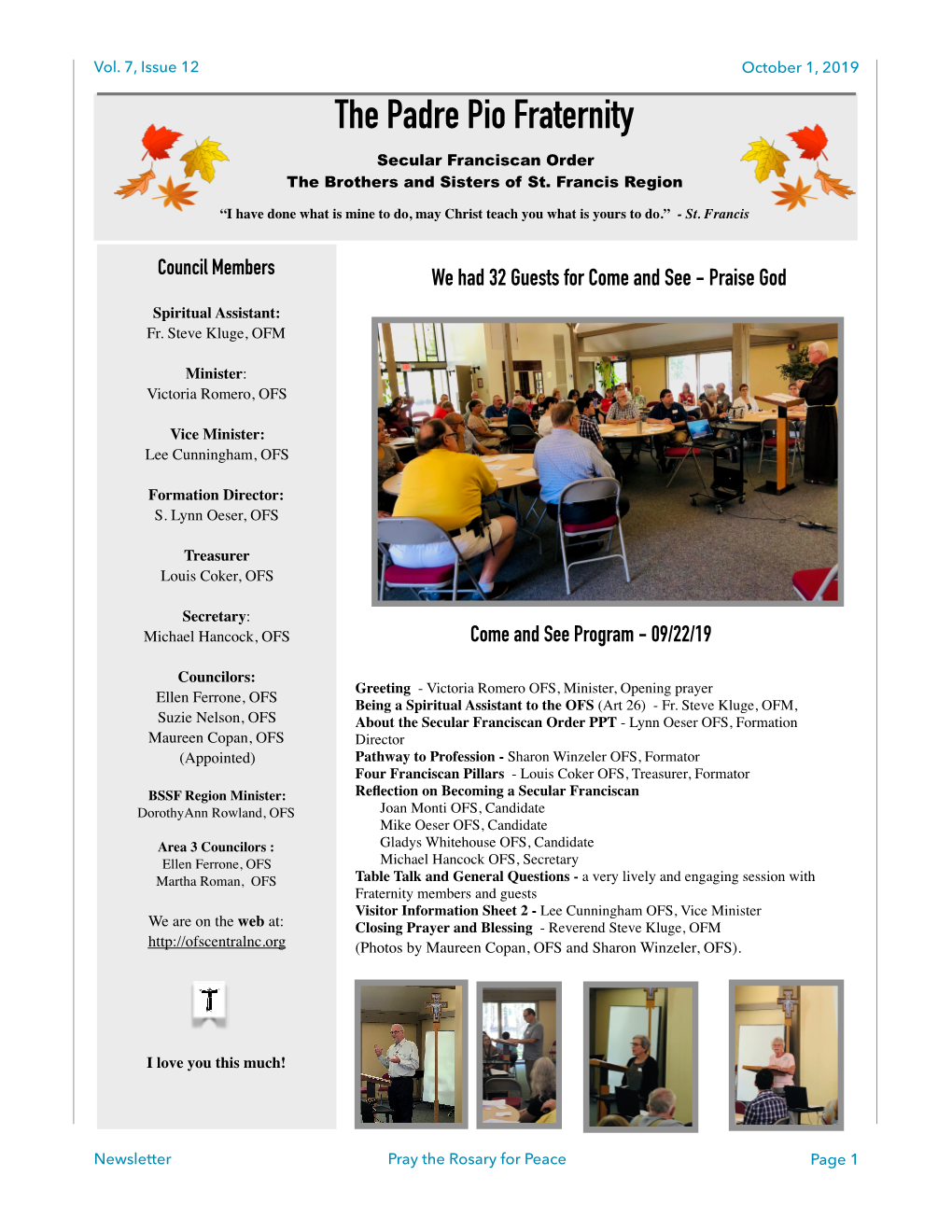 Newsletter October 2019