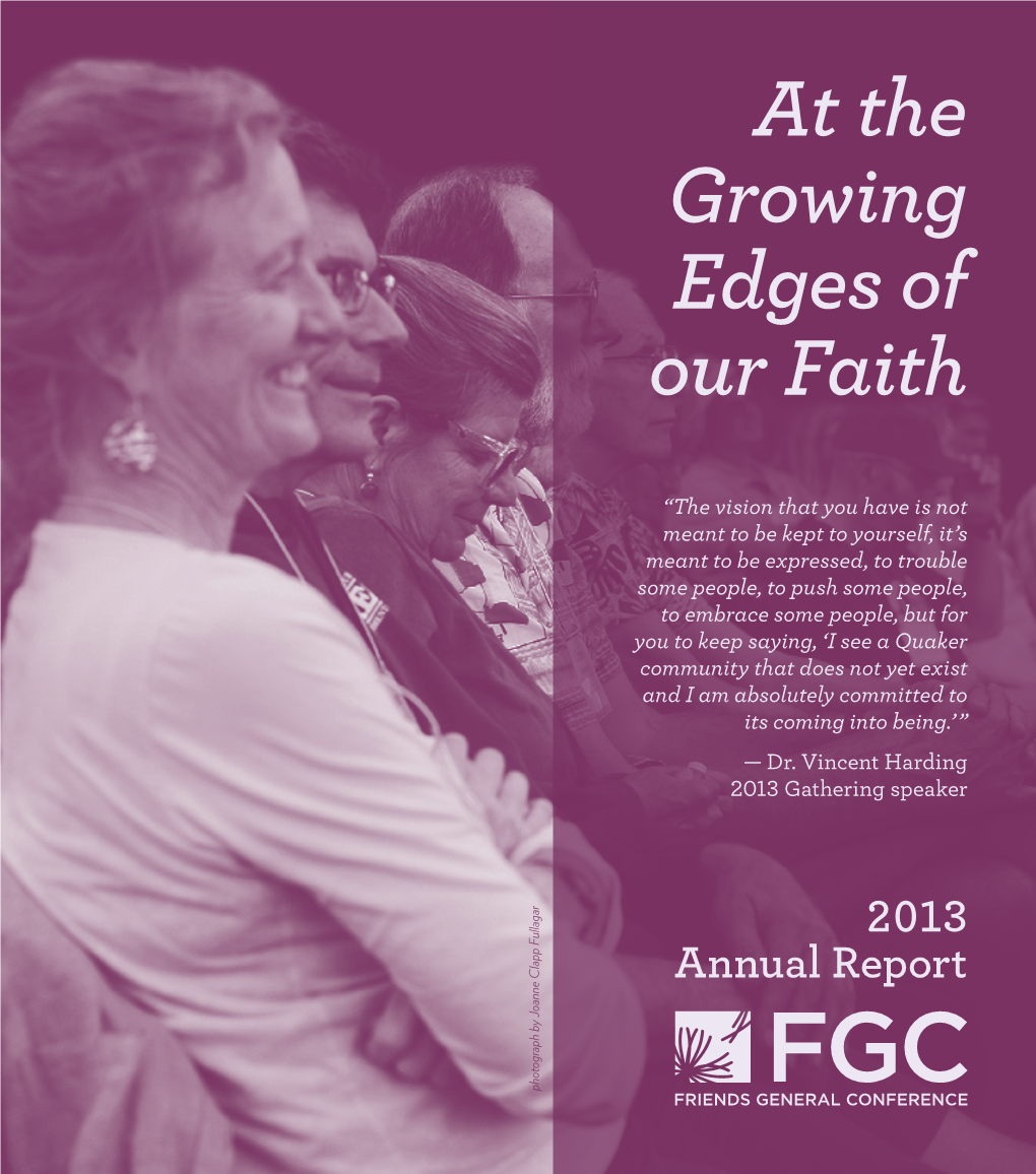 At the Growing Edges of Our Faith