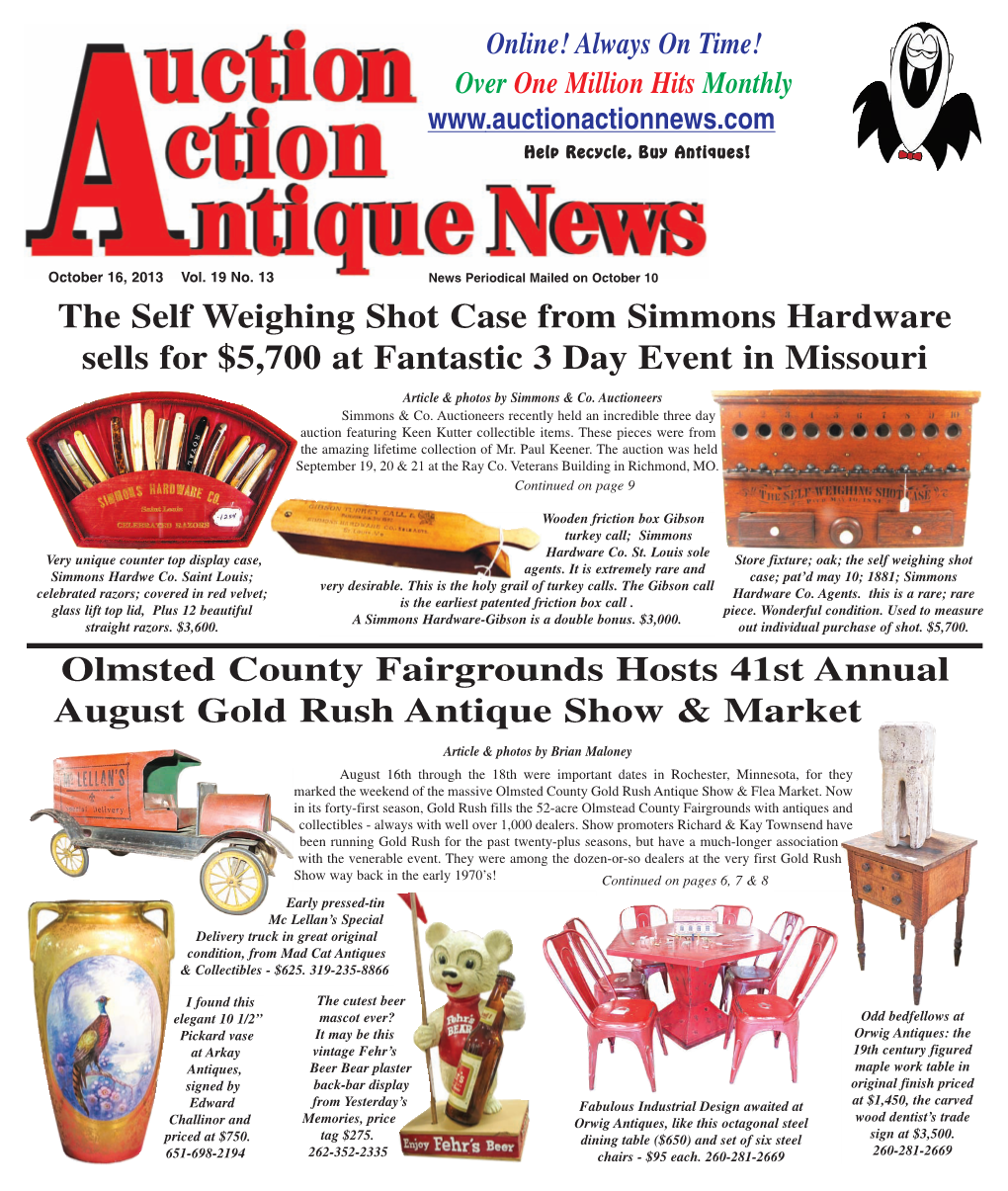 Olmsted County Fairgrounds Hosts 41St Annual August Gold Rush Antique Show & Market the Self Weighing Shot Case from Simmons