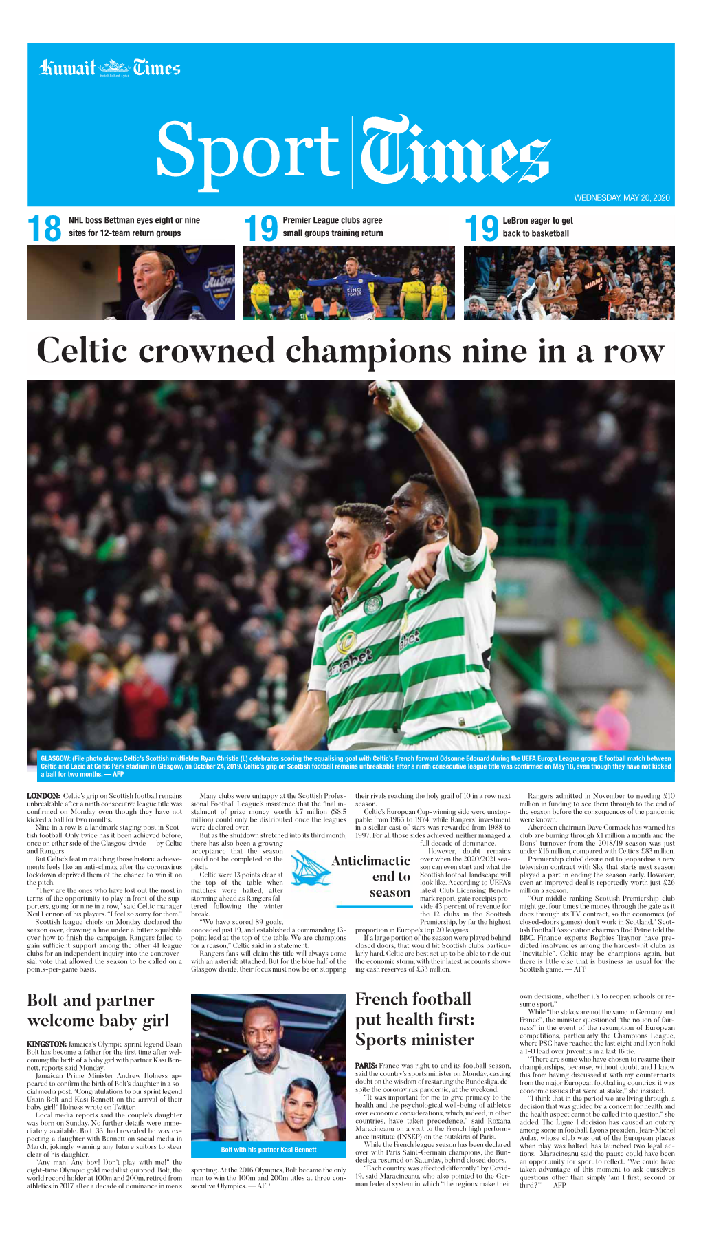 Celtic Crowned Champions Nine in a Row