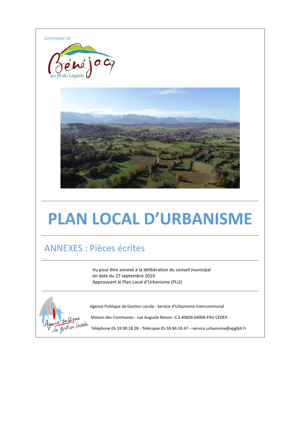 Plan Local D'urbanisme – Annexes Pièces Écrites 1