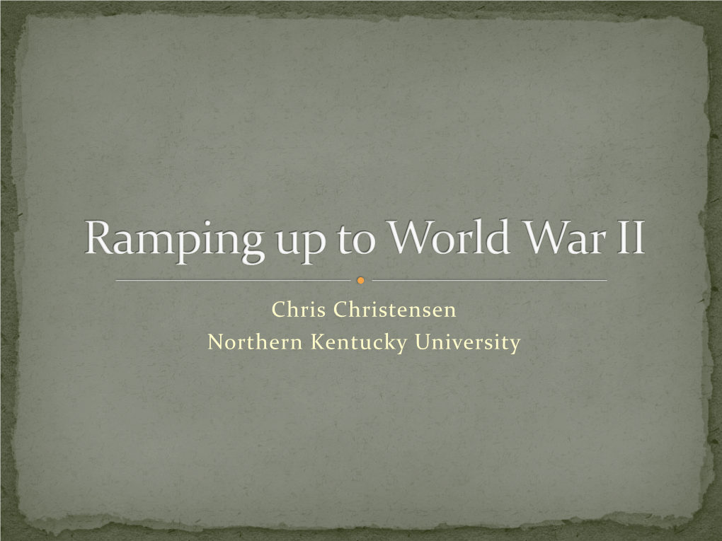 Ramping up to World War II