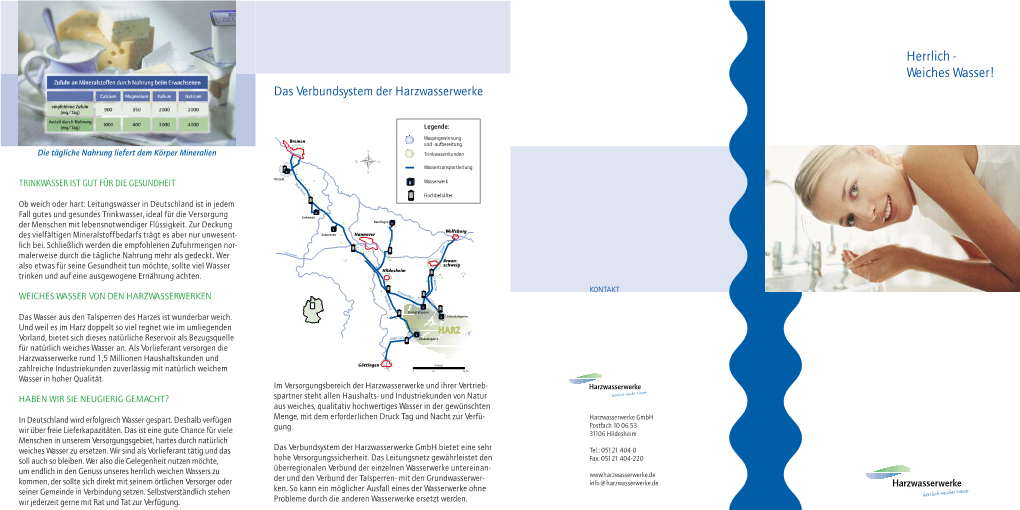 Herrlich - Weiches Wasser! Das Verbundsystem Der Harzwasserwerke