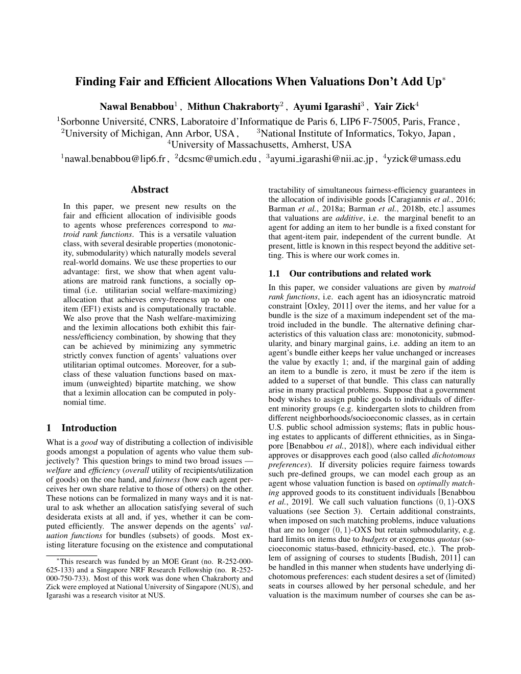 Finding Fair and Efficient Allocations When Valuations Don't Add Up