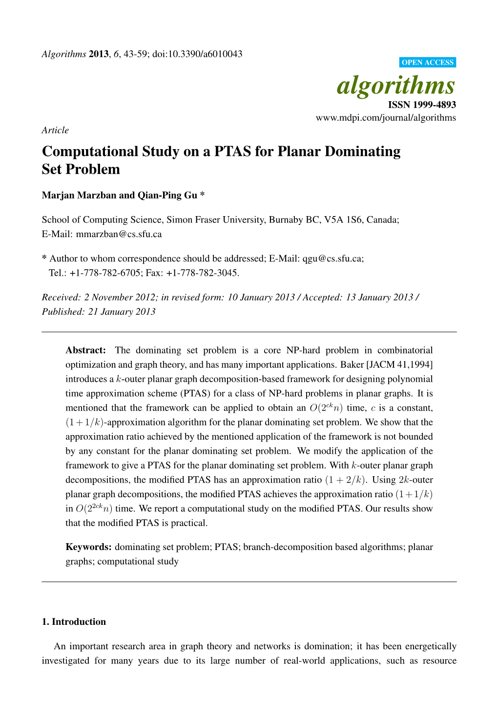 Computational Study on a PTAS for Planar Dominating Set Problem