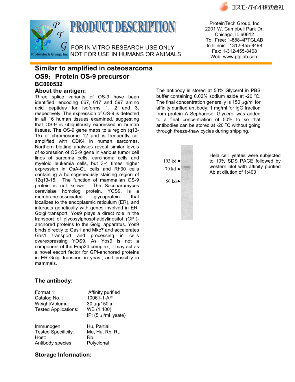 Similar to Amplified in Osteosarcoma OS9；Protein OS-9 Precursor