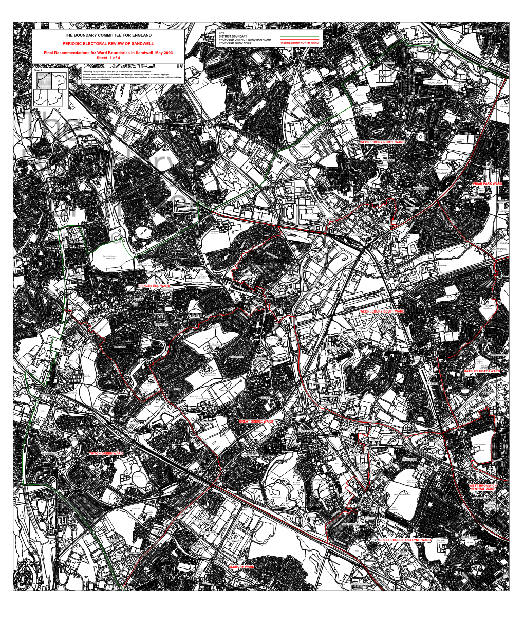 The Boundary Committee for England District Boundary Proposed District Ward Boundary Periodic Electoral Review of Sandwell Proposed Ward Name Wednesbury North Ward