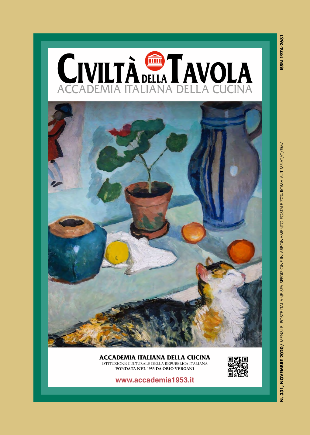 NOVEMBRE 2020 DELLA L Civiltà Tavola ACCADEMIA ITALIANA DELLA CUCINA N