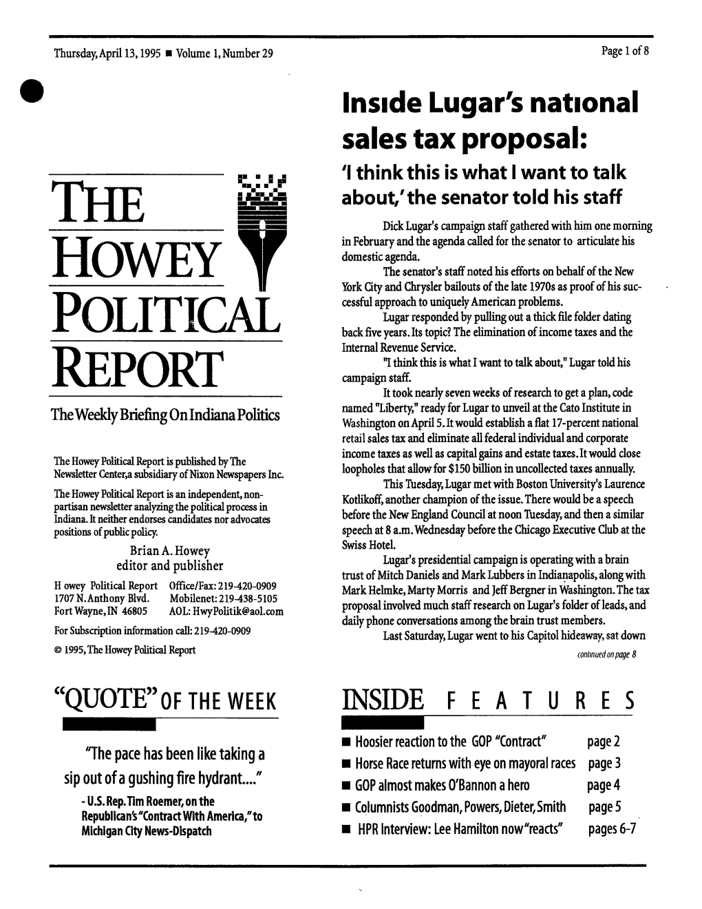 HOWEY' York City and Chrysler Bailouts of the Late 1970S As Proof of His Suc­ Cessful Approach to Uniquely American Problems