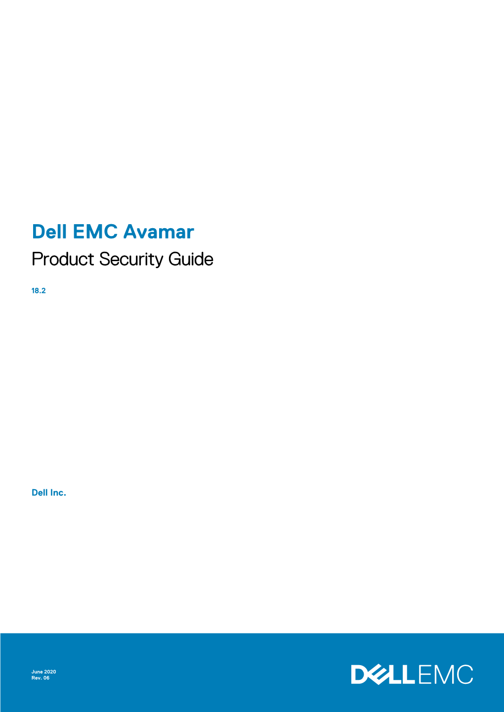 Avamar Product Security Guide