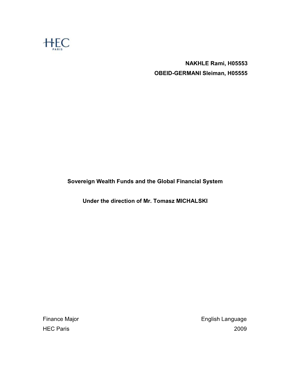 Swfs and the Hedge Fund World