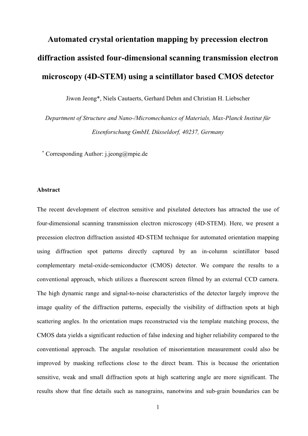 Automated Crystal Orientation Mapping by Precession Electron Diffraction Assisted Four-Dimensional Scanning Transmission Electron