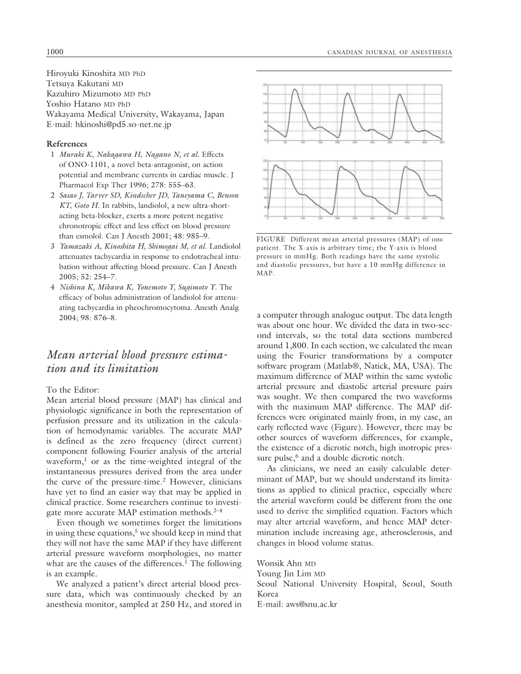 Mean Arterial Blood Pressure Estimation and Its Limitation