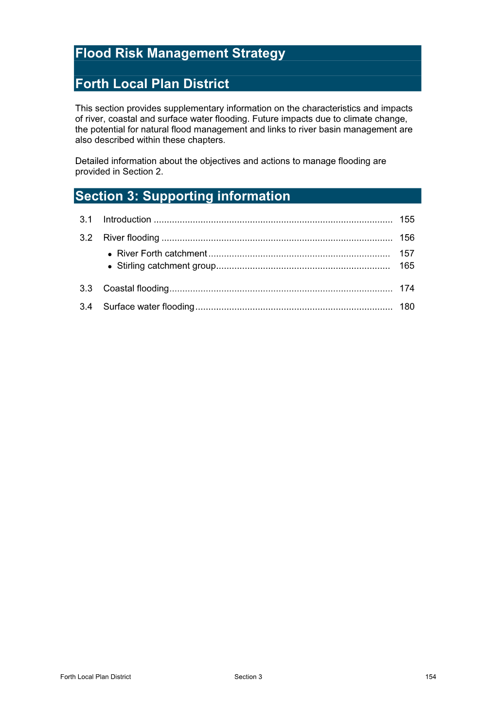 Flood Risk Management Strategy Forth Local Plan District Section 3