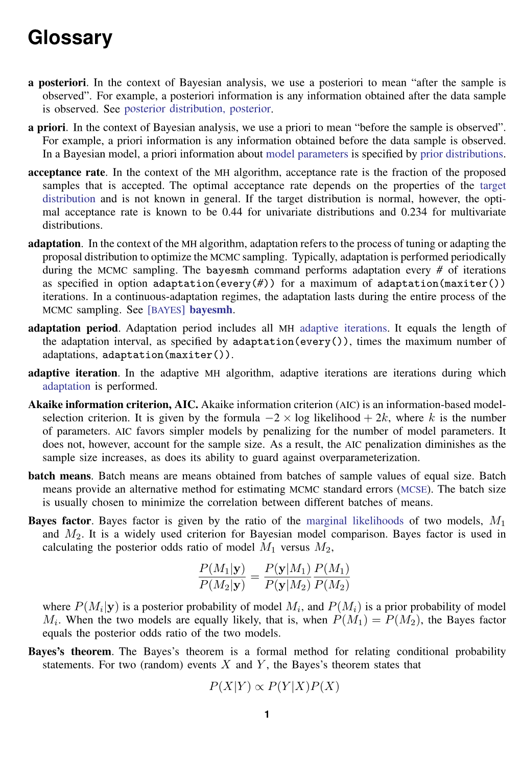 [BAYES] Glossary