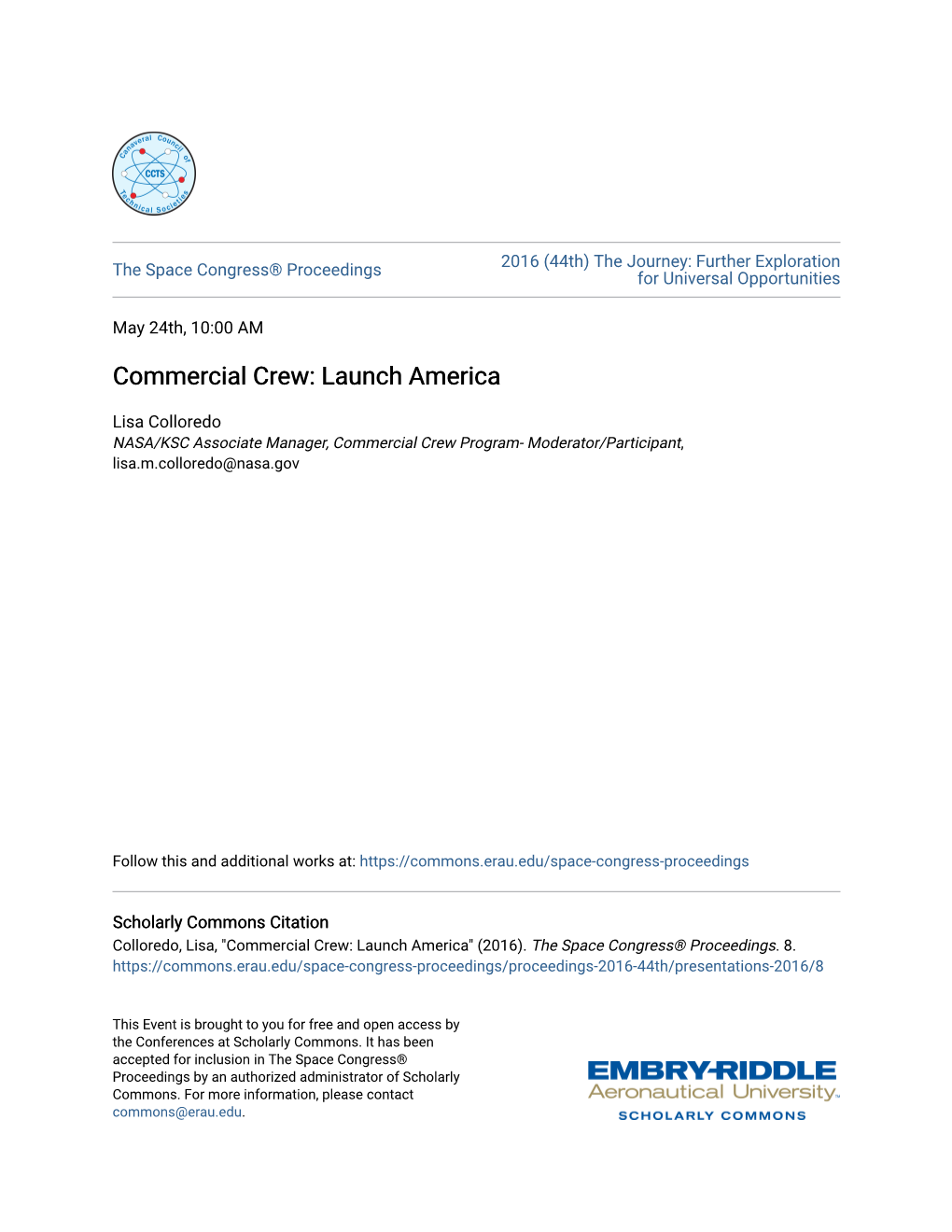 Commercial Crew: Launch America