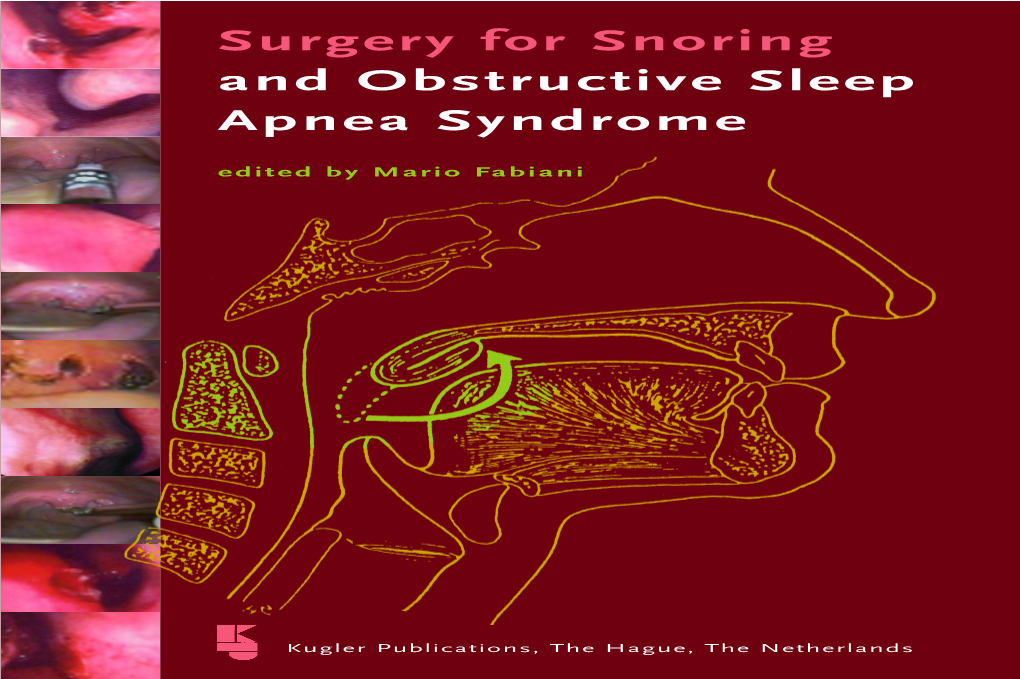 Surgery for Snoring and Obstructive Sleep Apnea Syndrome