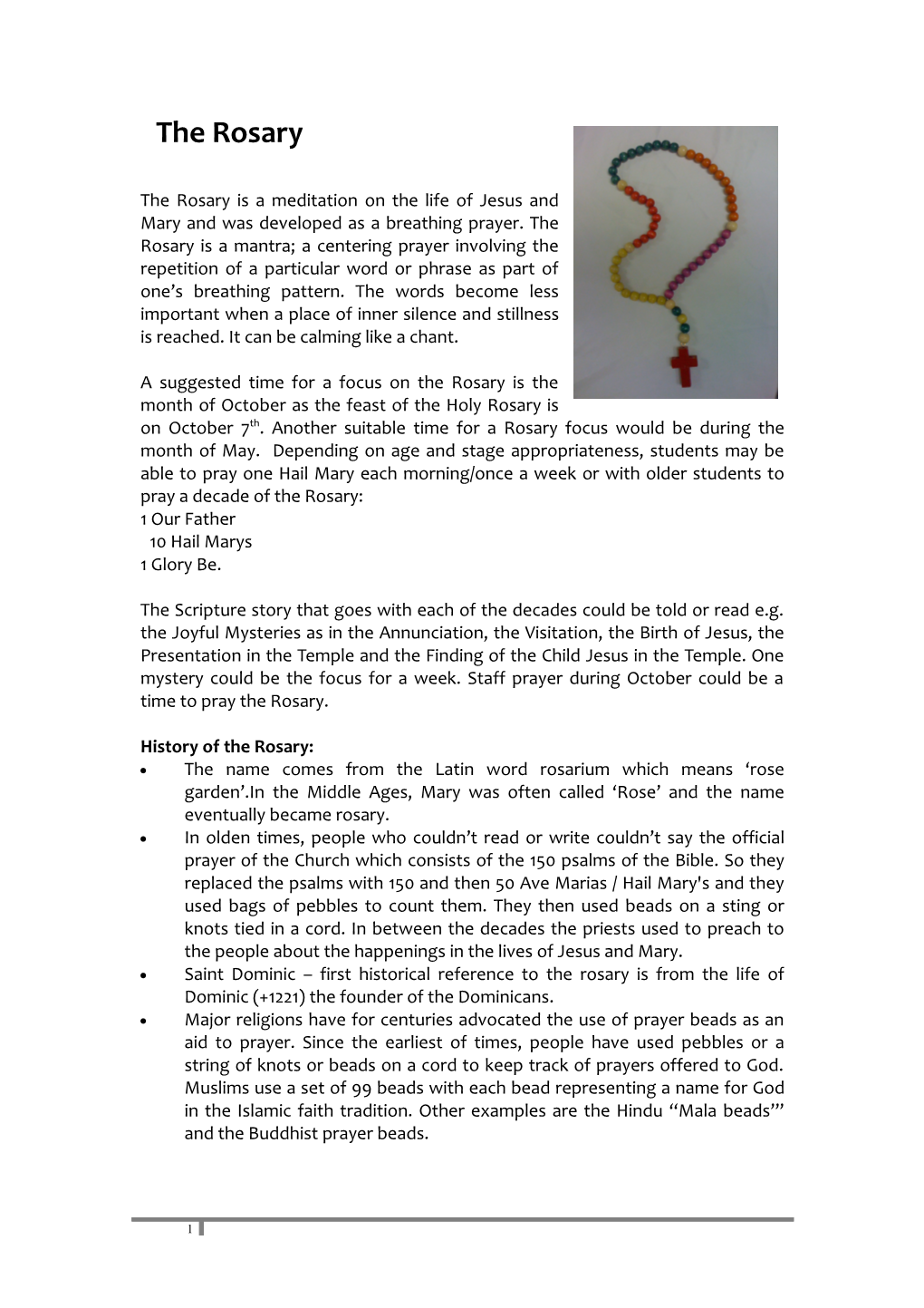 History of the Rosary