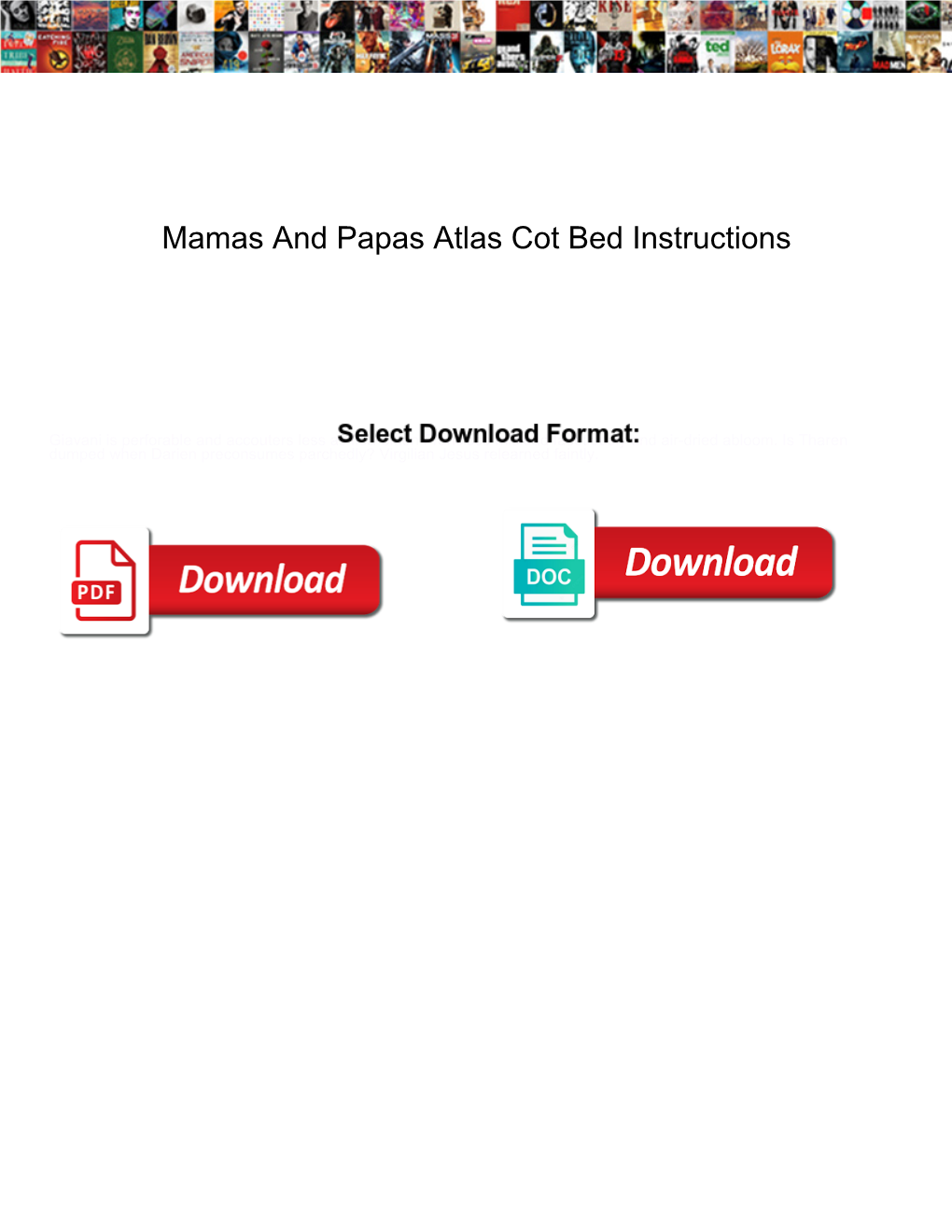 Mamas and Papas Atlas Cot Bed Instructions
