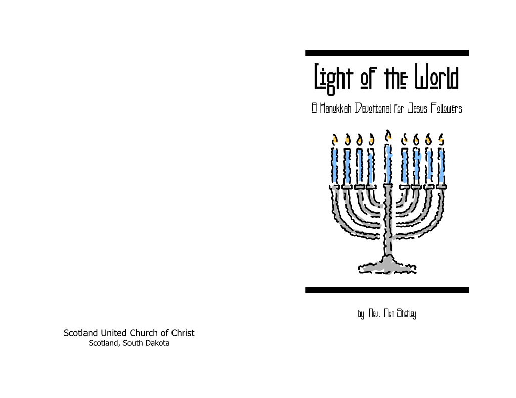 Light of the World a Hanukkah Devotional for Jesus Followers