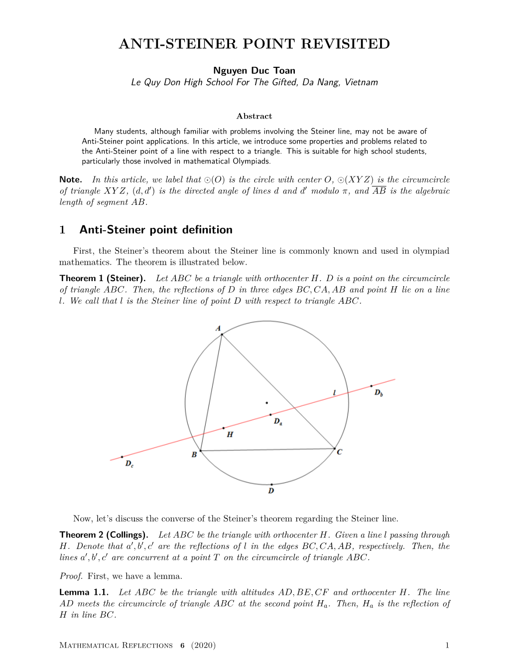 Anti-Steiner Point Revisited