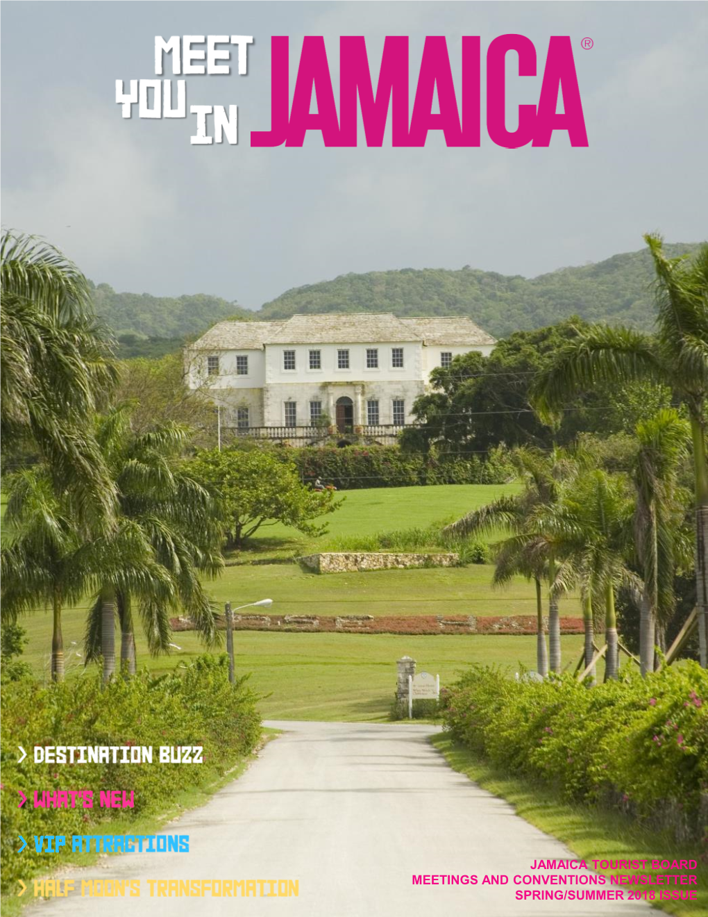 JAMAICA TOURIST BOARD MEETINGS and CONVENTIONS NEWSLETTER SPRING/SUMMER 2018 ISSUE Host a Relaxed and Laidback Meeting in “The Capital of Casual”