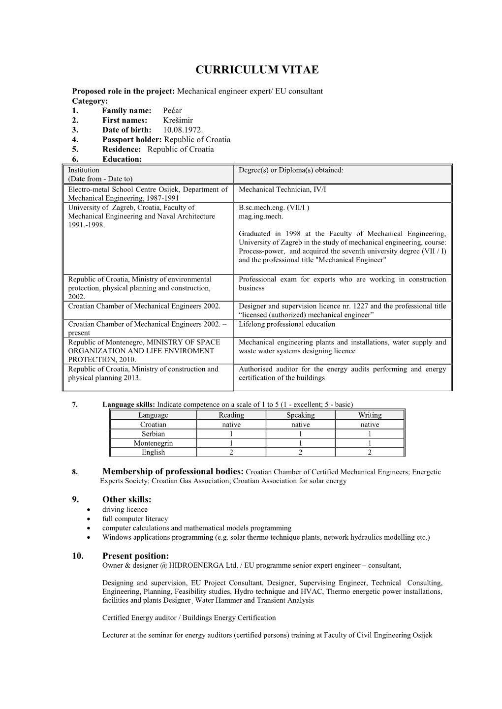 Grant Contract for a Decentralised Programme