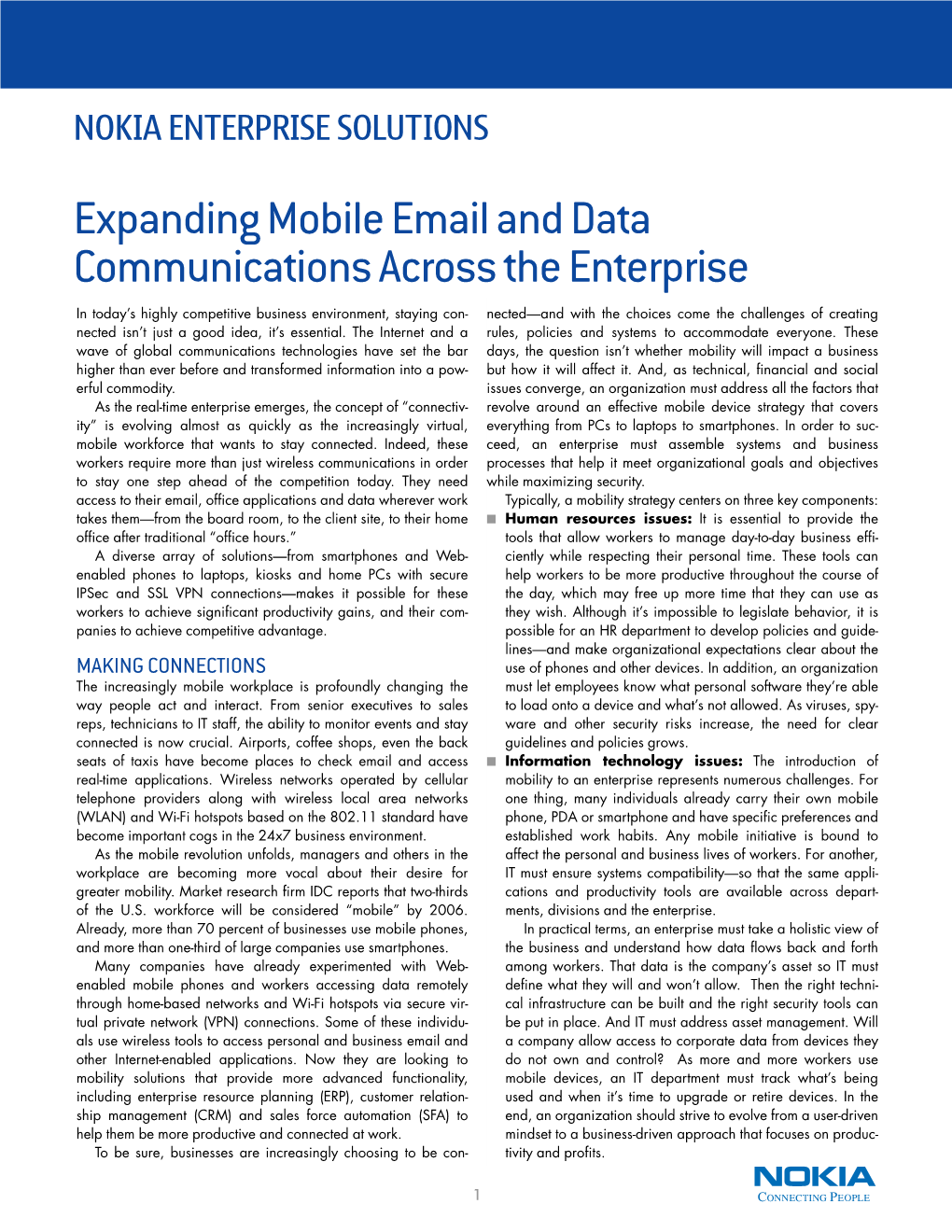 Expanding Mobile Email and Data Communications Across the Enterprise