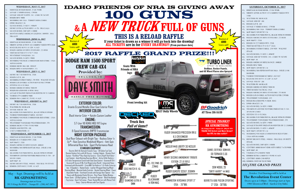 100 Guns &A New Truck Full of Guns