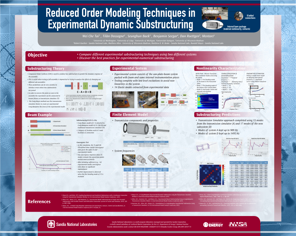 Reduced Order Modeling Techniques in Experimental Dynamic Substructuring