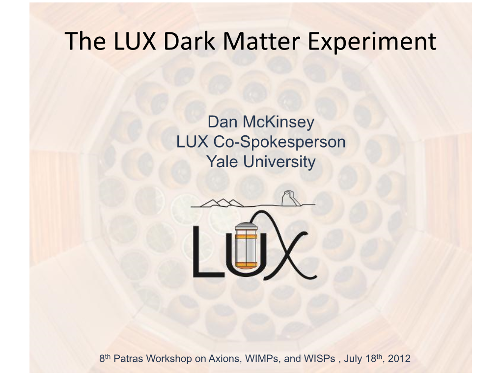 The LUX Dark Matter Experiment